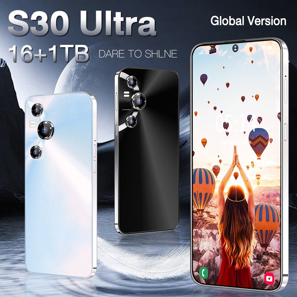 New Mainstream Flagship Smartphone S30 ultra HD Screen 16+512 Memory Android Mobile Game Video Phone Low Price